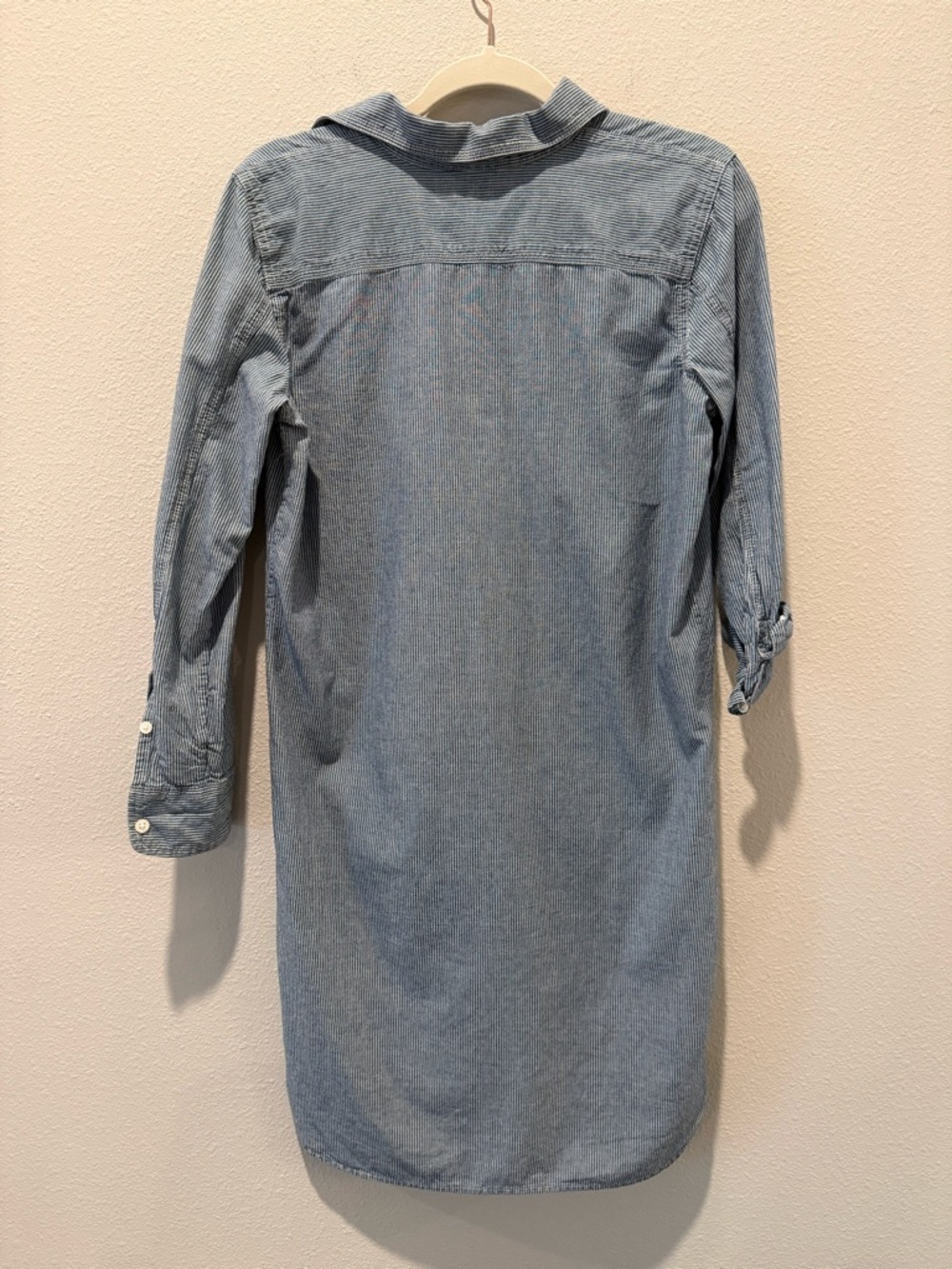 Lauren Ralph Lauren Button Down Blue Denim Pinstripe Vintage Shirt Dress XS - Picture 5 of 8